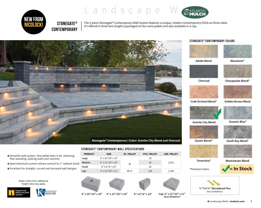 Stonegate Contemporary Wall Atlantic Mulch